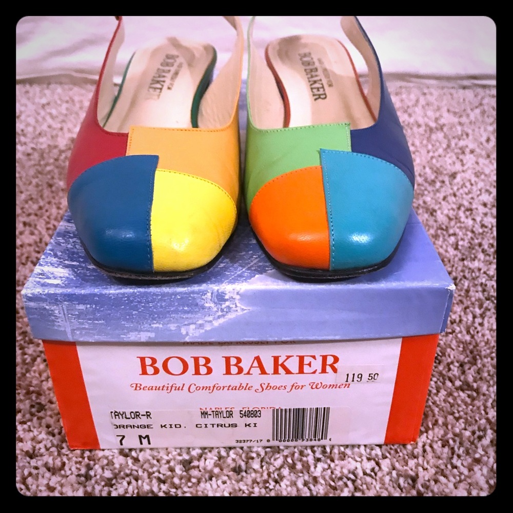Vintage Colorblock Bob Baker Sandal